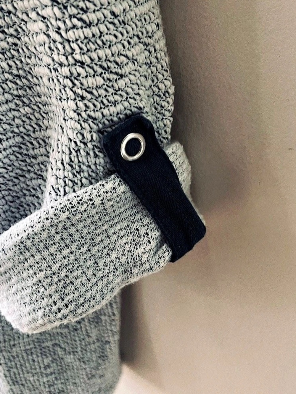 Ruby Rd. Textured Pullover in Gray & Blue XL - Picture 4 of 7